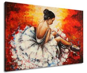 Ručně malovaný obraz Unavená baletka Rozměry: 120 x 80 cm