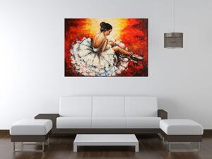 Ručně malovaný obraz Unavená baletka Rozměry: 100 x 70 cm