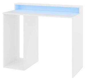 Počítačový stůl s LED osvětlením PACHO 2 - bílý