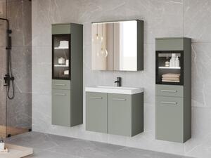 Koupelnový nábytek Apogon II, Barva: mlhavě zelená, Sifon k umyvadlu: ne, Osvětlení: osvětlení LED - bílé, Baterie: ne 5903211455926
