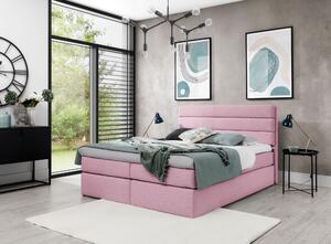 Kontinentální postel ADRIENA - 180x200, růžová + topper ZDARMA