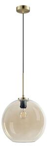 Dyberg Larsen Závěsná lampa Loop 30 cm jantarová/mosazná