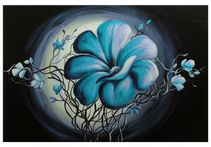 Ručně malovaný obraz Modrá živá krása Rozměry: 70 x 100 cm