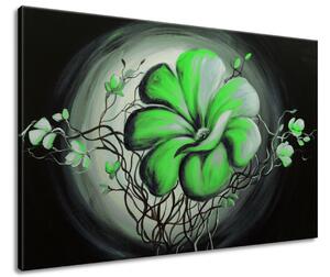 Ručně malovaný obraz Zelená živá krása Velikost: 120 x 80 cm