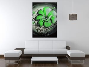Ručně malovaný obraz Zelená živá krása Rozměry: 120 x 80 cm