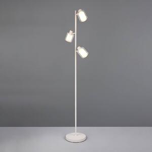 Reality Leuchten Stojací lampa Neralo, světle šedá, kov, výška 154,5 cm, E14, Hliník / šedá / zinek, Obývací pokoj / jídelna, kov