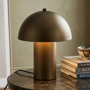 Reality Leuchten Stolní lampa Enya, platinová, kovová, výška 25,5 cm, E14, Bronz / starožitná mosaz, Obývací pokoj / jídelna, kov, Moderní