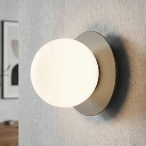 EMIBIG LIGHTING Nástěnné světlo Minerva, opálová/béžová, Ø 15 cm, sklo/kov, E14, stmívatelný, Krémová / jantar, Obývací pokoj / jídelna, Sklo, Moderní, Koule