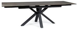 Rozkládací jídelní stůl AXEL - hnědý / černý