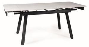 Rozkládací jídelní stůl HANIEL - bílý / černý