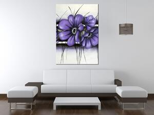 Ručně malovaný obraz Tajemný fialový Vlčí mák Rozměry: 100 x 70 cm