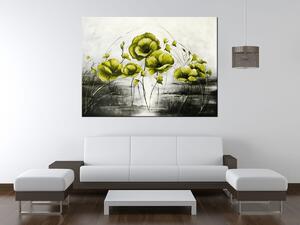 Ručně malovaný obraz Žluté Vlčí máky Rozměry: 100 x 70 cm