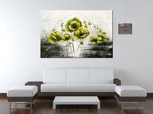 Ručně malovaný obraz Žluté Vlčí máky Rozměry: 70 x 100 cm