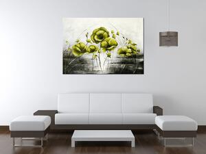 Ručně malovaný obraz Žluté Vlčí máky Rozměry: 100 x 70 cm