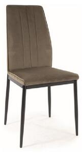 Čalouněná židle BRITA - olivová / černá