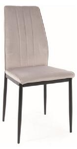 Čalouněná židle BRITA - světle šedá / černá