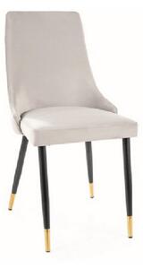 Čalouněná židle LOTKA 3 - černá / světle šedá