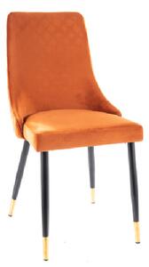 Čalouněná židle LOTKA 3 - černá / skořicová