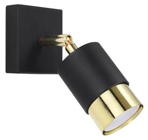 Sollux Lighting Nástěnné svítidlo NERO černá/zlatá