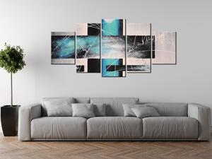 Ručně malovaný obraz Nebeské šílenství - 5 dílný Rozměry: 150 x 70 cm