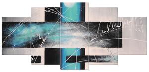 Ručně malovaný obraz Nebeské šílenství - 5 dílný Rozměry: 150 x 105 cm