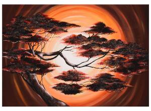 Ručně malovaný obraz Strom při západu slunce Rozměry: 100 x 70 cm