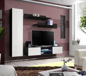 Obývací nábytek FREYA 6 - černá / bílá