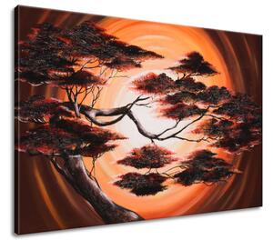Ručně malovaný obraz Strom při západu slunce Rozměry: 120 x 80 cm
