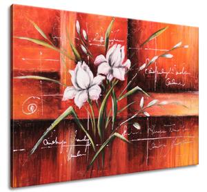 Ručně malovaný obraz Rozkvetlý tulipán Rozměry: 120 x 80 cm