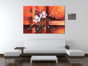 Ručně malovaný obraz Rozkvetlý tulipán Rozměry: 120 x 80 cm