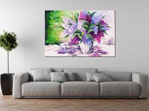Ručně malovaný obraz Kytice barevných levandulí Rozměry: 70 x 100 cm