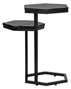 Černý masivní mangový odkládací stolek LABEL51 Multilev