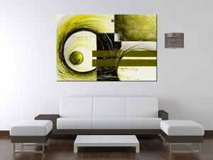 Ručně malovaný obraz Žluté tvary Rozměry: 120 x 80 cm
