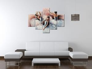 Ručně malovaný obraz Nádherné baletky - 5 dílný Rozměry: 150 x 105 cm