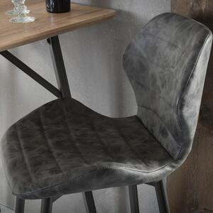 Barová židle Bregje - set 4 ks Wax PU black
