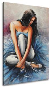 Ručně malovaný obraz Tmavovlasá baletka Velikost: 70 x 100 cm