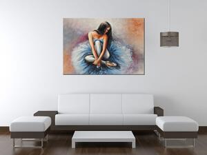 Ručně malovaný obraz Tmavovlasá baletka Rozměry: 70 x 100 cm