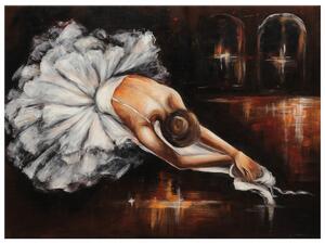 Ručně malovaný obraz Rozcvička baletky Rozměry: 120 x 80 cm