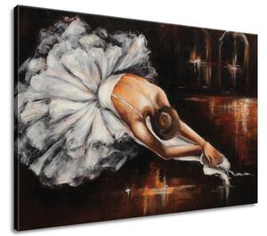 Ručně malovaný obraz Rozcvička baletky Velikost: 100 x 70 cm