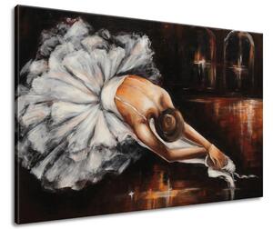 Ručně malovaný obraz Rozcvička baletky Velikost: 120 x 80 cm