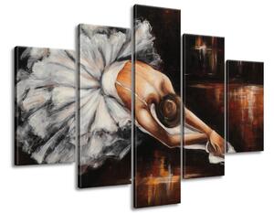 Ručně malovaný obraz Rozcvička baletky Velikost: 150 x 105 cm