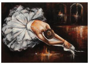 Ručně malovaný obraz Rozcvička baletky Rozměry: 115 x 85 cm