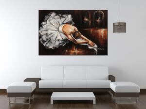 Ručně malovaný obraz Rozcvička baletky Rozměry: 120 x 80 cm