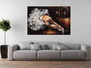 Ručně malovaný obraz Rozcvička baletky Rozměry: 100 x 70 cm