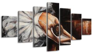 Ručně malovaný obraz Rozcvička baletky Velikost: 210 x 100 cm