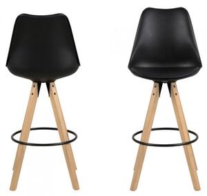 Barová židle Edima VI - set 2 ks Black / Oak