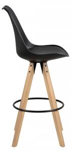 Barová židle Edima VI - set 2 ks Black / Oak
