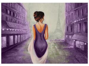 Ručně malovaný obraz Procházka v Paříži Rozměry: 120 x 80 cm