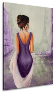 Ručně malovaný obraz Procházka v Paříži Velikost: 70 x 100 cm