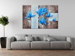 Ručně malovaný obraz Nádherná modrá magnolie Rozměry: 70 x 100 cm